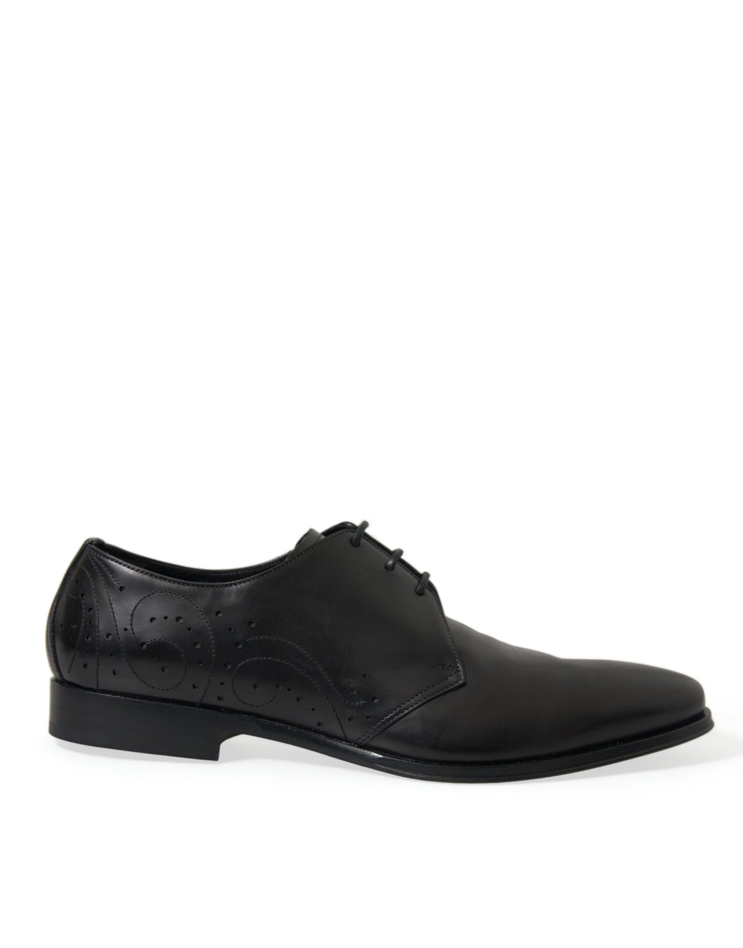 Dolce & Gabbana Elegant Black Leather Derby Dress Shoes Dolce & Gabbana