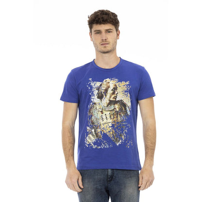 Trussardi Action Blue Cotton Men T-Shirt Trussardi Action