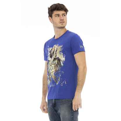 Trussardi Action Blue Cotton Men T-Shirt Trussardi Action