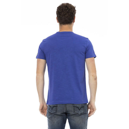 Trussardi Action Blue Cotton Men T-Shirt Trussardi Action