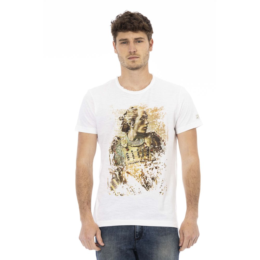 Trussardi Action White Cotton Men T-Shirt Trussardi Action