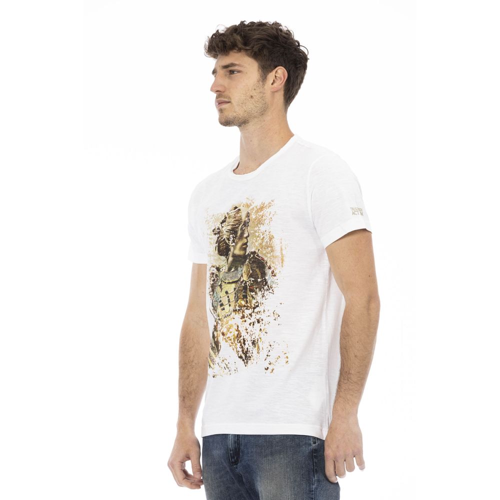 Trussardi Action White Cotton Men T-Shirt Trussardi Action