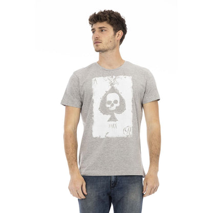 Trussardi Action Gray Cotton Men T-Shirt Trussardi Action