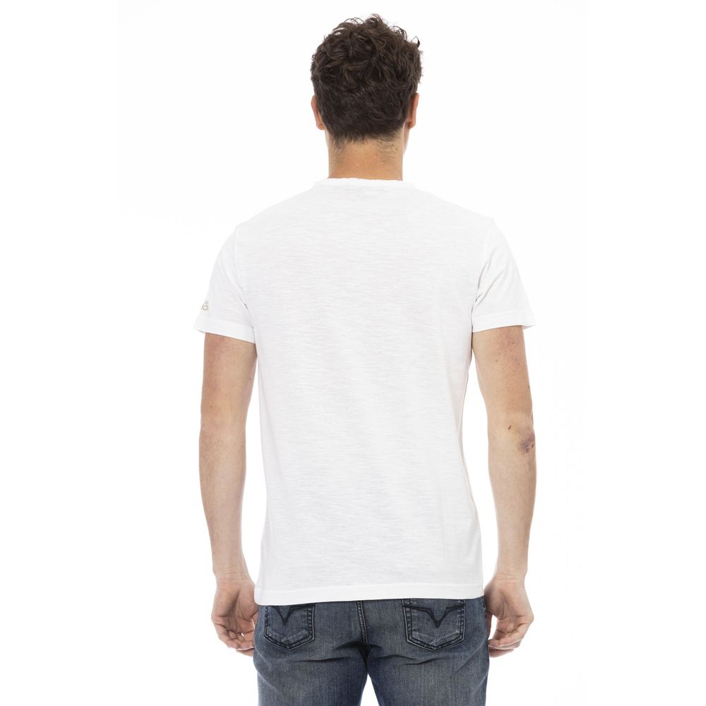 Trussardi Action White Cotton Men T-Shirt Trussardi Action