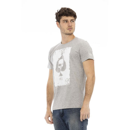 Trussardi Action Gray Cotton Men T-Shirt Trussardi Action