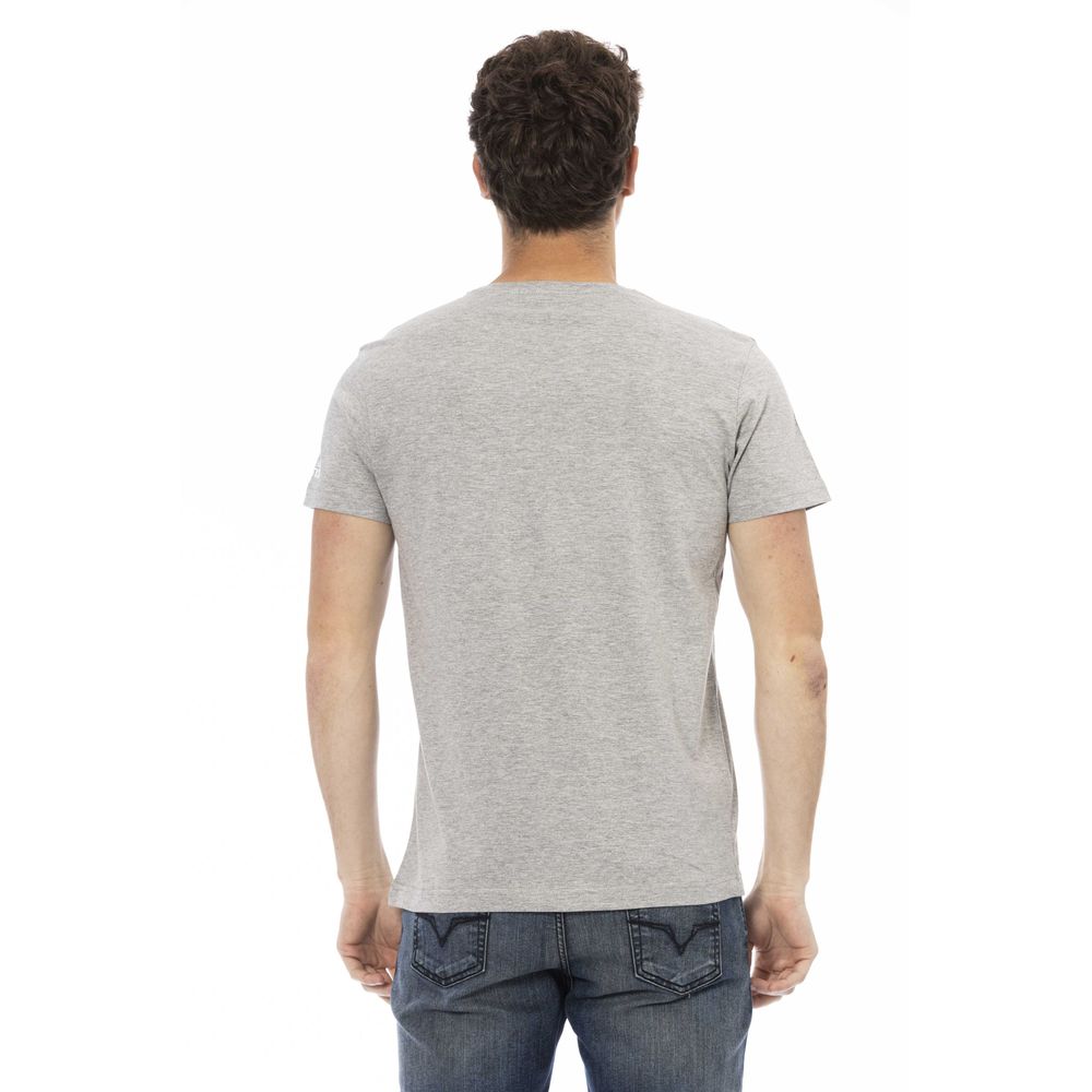 Trussardi Action Gray Cotton Men T-Shirt