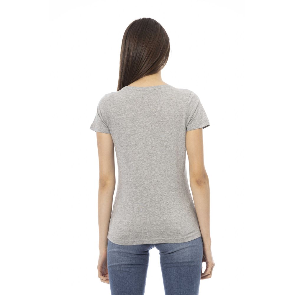 Trussardi Action Gray Cotton Women's Top Trussardi Action