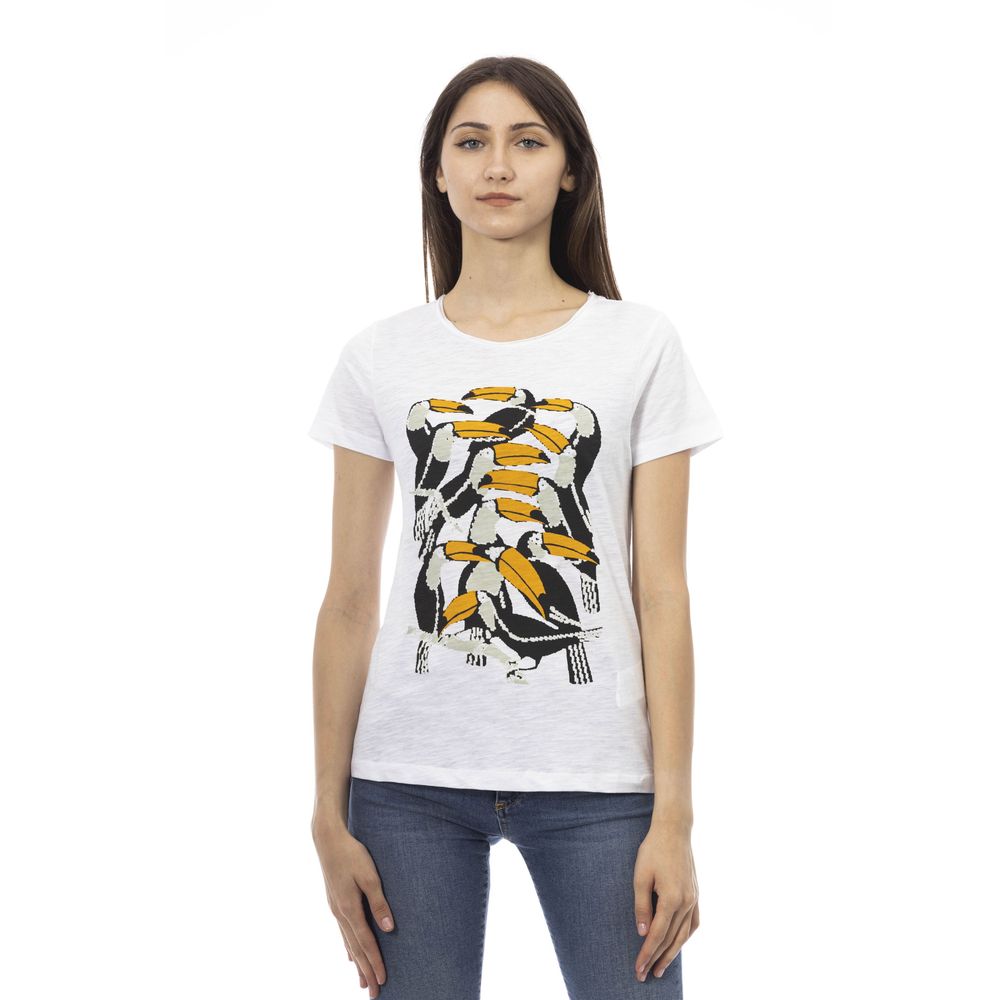 Trussardi Action White Cotton Women T-Shirt Trussardi Action