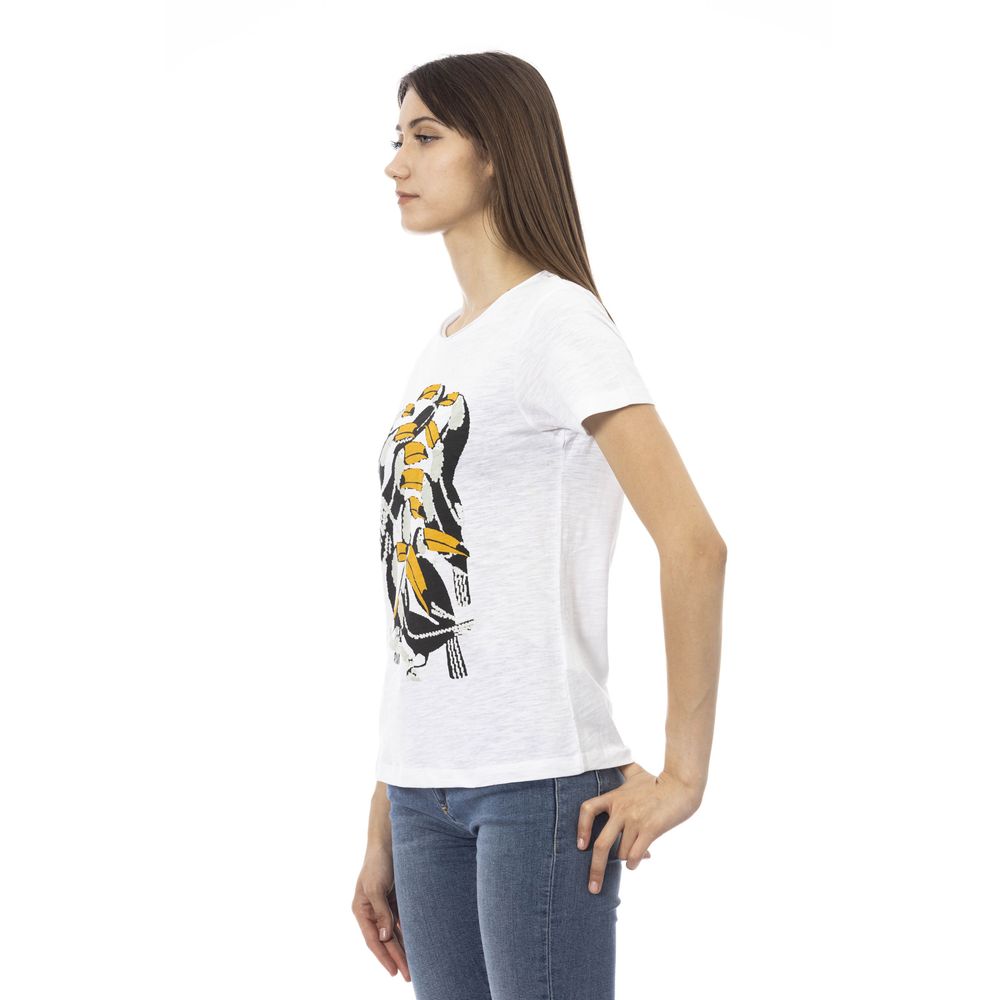 Trussardi Action White Cotton Women T-Shirt Trussardi Action