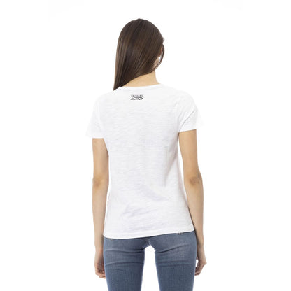 Trussardi Action White Cotton Women T-Shirt Trussardi Action