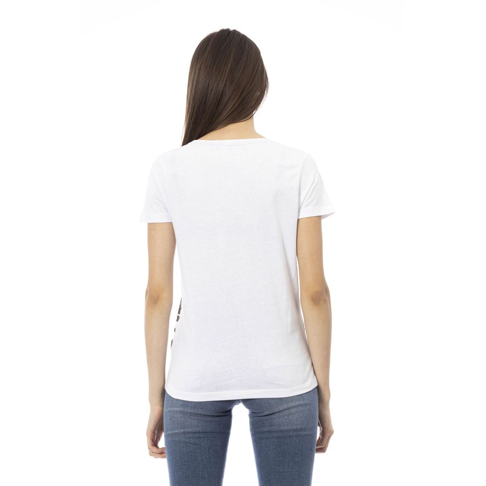 Trussardi Action White Cotton Women Top Trussardi Action