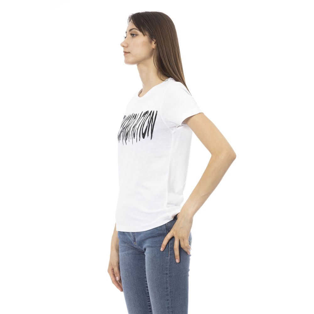 Trussardi Action White Cotton Women Top Trussardi Action