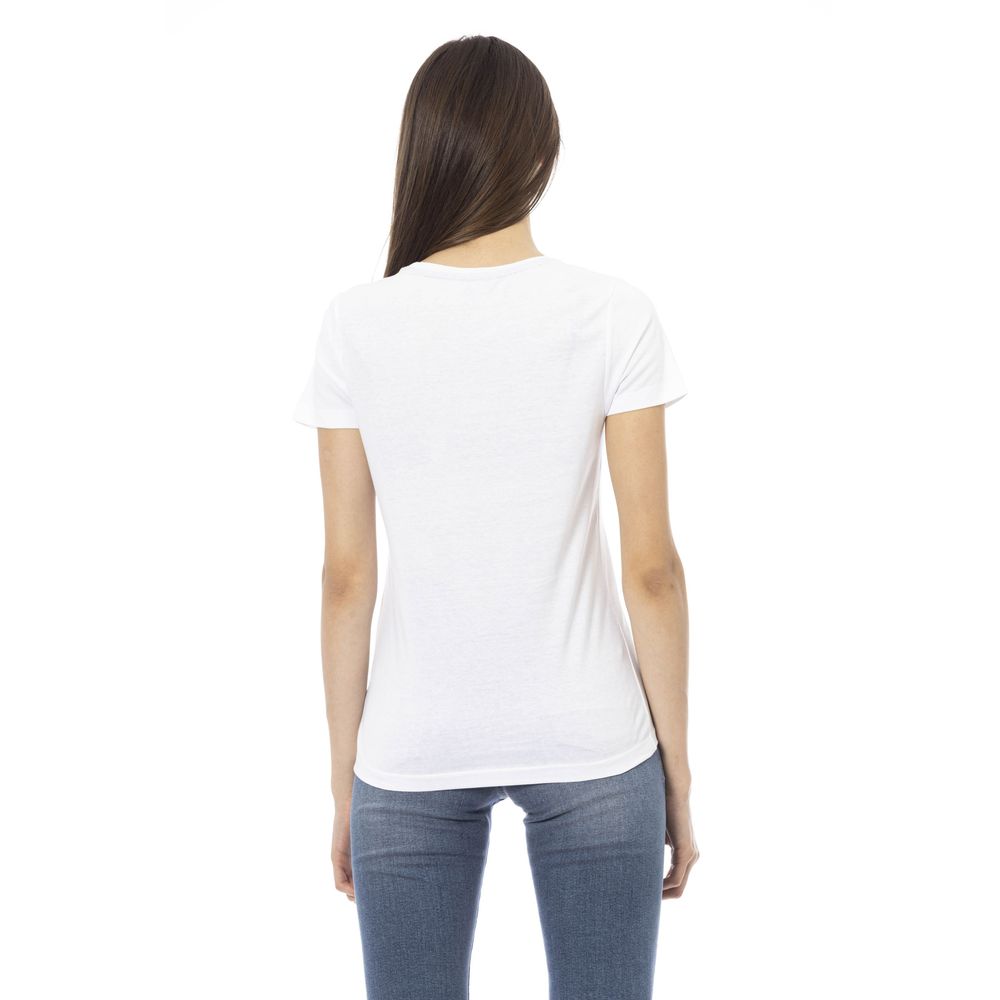 Trussardi Action White Cotton Women Top Trussardi Action