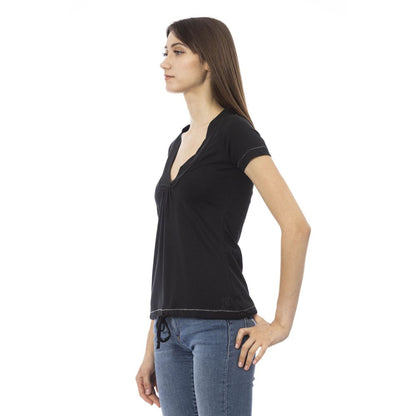 Trussardi Action Black Cotton Women Top Trussardi Action