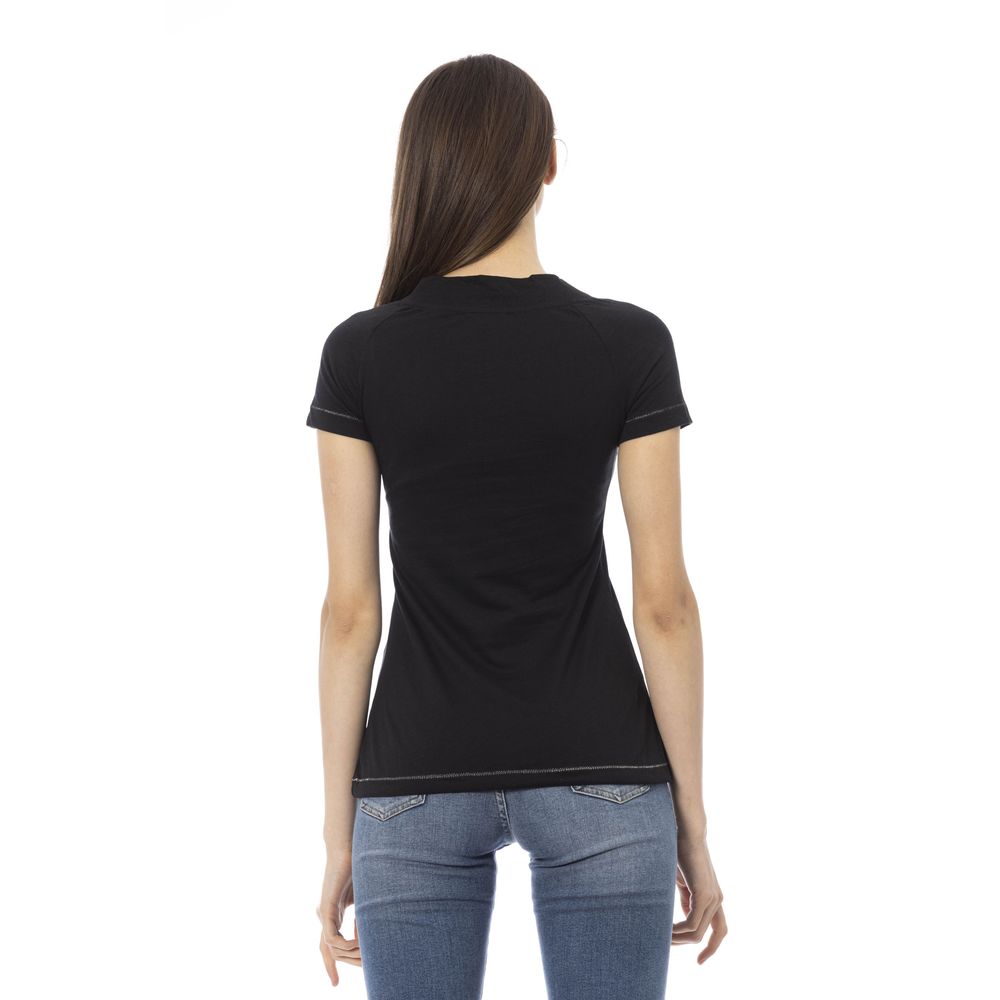 Trussardi Action Black Cotton Women Top Trussardi Action