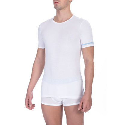 Bikkembergs White Cotton Men T-Shirt Bikkembergs