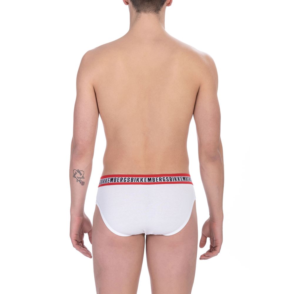 Bikkembergs White Cotton Men Brief Bikkembergs