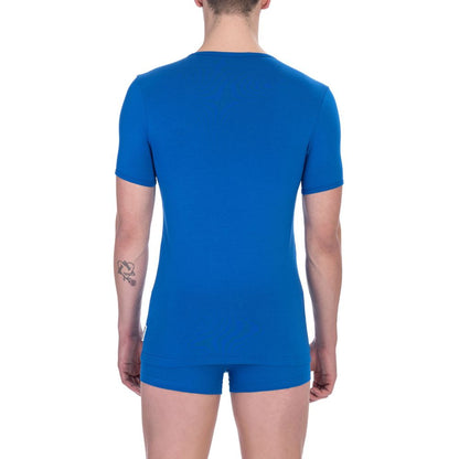 Bikkembergs Blue Cotton Men T-Shirt Bikkembergs