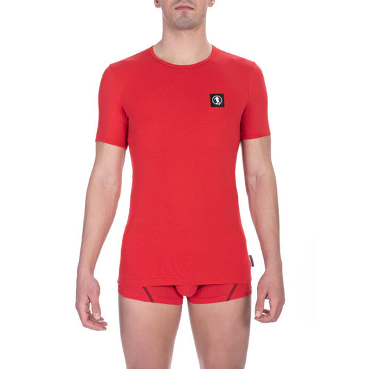 Bikkembergs Red Cotton Men T-Shirt Bikkembergs