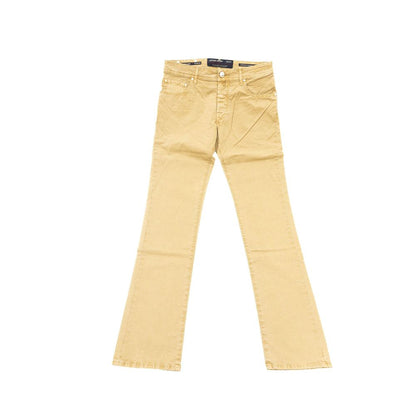 Jacob Cohen Beige Cotton Men Jeans Jacob Cohen