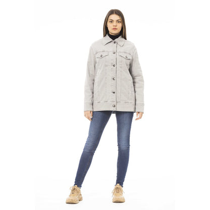 Jacob Cohen Gray Cotton Women Jacket Jacob Cohen