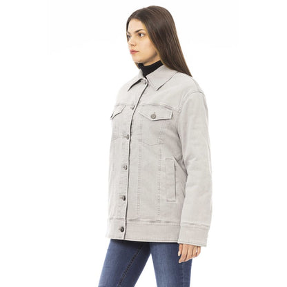 Jacob Cohen Gray Cotton Women Jacket Jacob Cohen