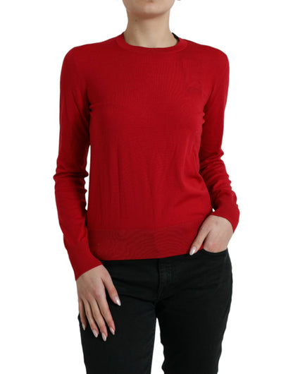 Dolce & Gabbana Radiant Red Wool Pullover Sweater Dolce & Gabbana