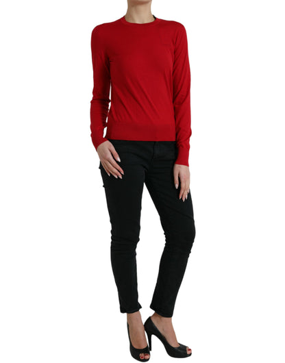 Dolce & Gabbana Radiant Red Wool Pullover Sweater Dolce & Gabbana