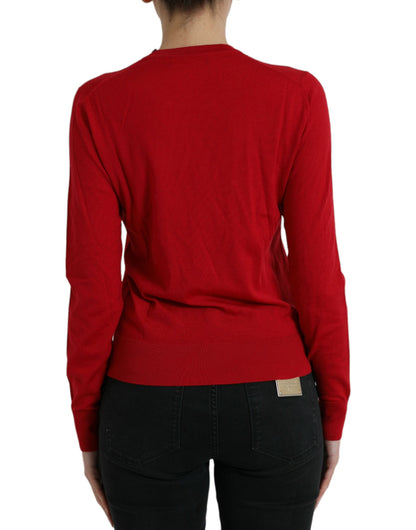 Dolce & Gabbana Radiant Red Wool Pullover Sweater Dolce & Gabbana