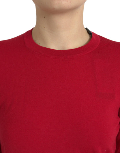 Dolce & Gabbana Radiant Red Wool Pullover Sweater Dolce & Gabbana