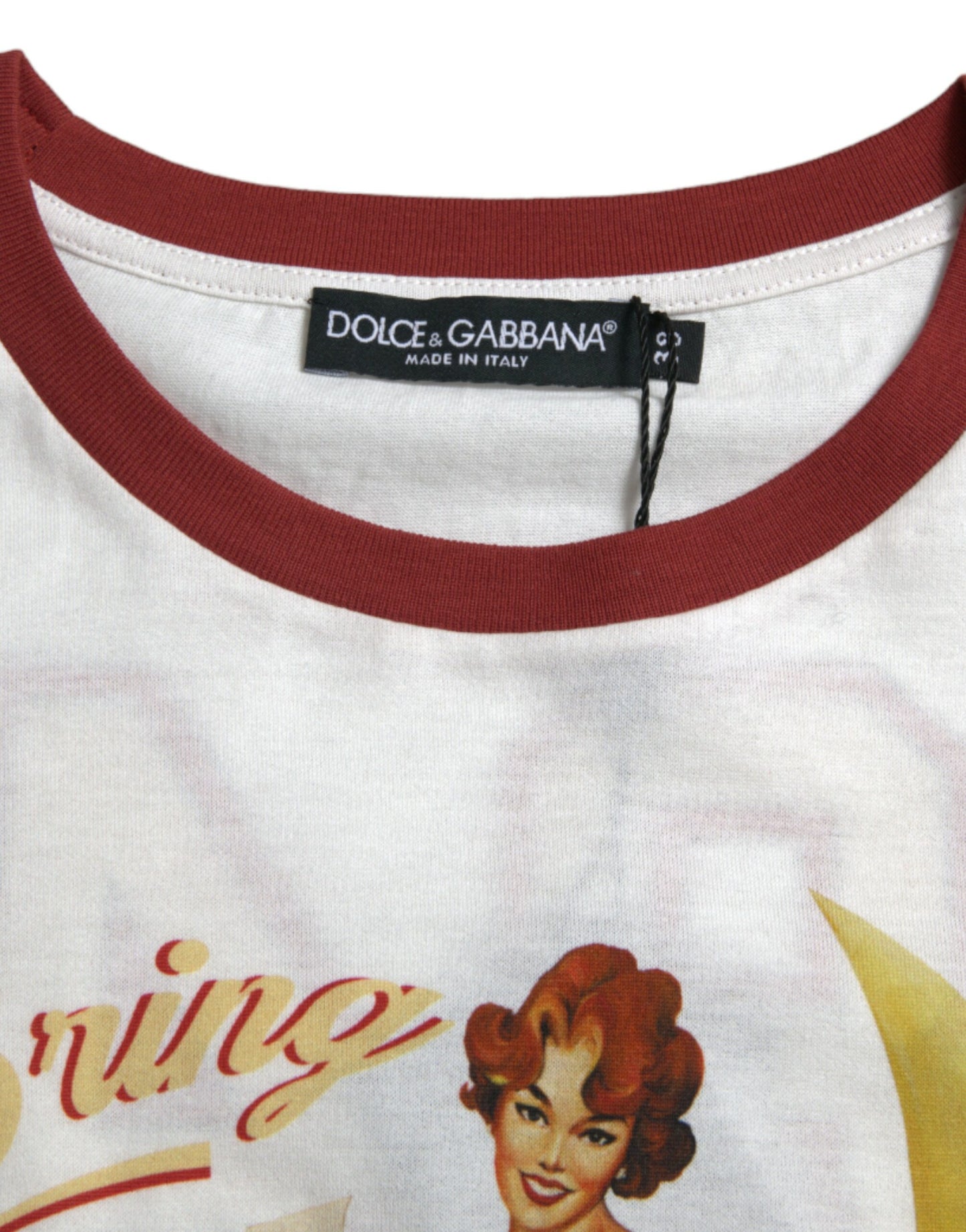 Dolce & Gabbana Elegant White Cotton Crew Neck Tee Dolce & Gabbana