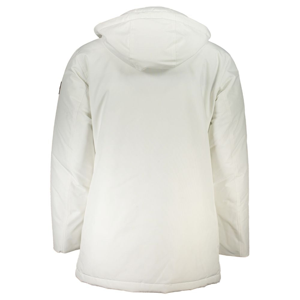 Hugo Boss Chic White OSIASS Jacket with Removable Hood Hugo Boss