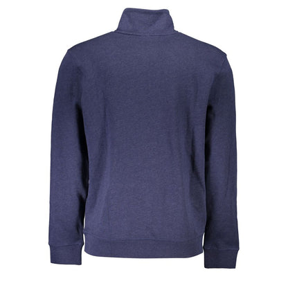 Hugo Boss Elegant Half Zip Blue Organic Sweatshirt Hugo Boss