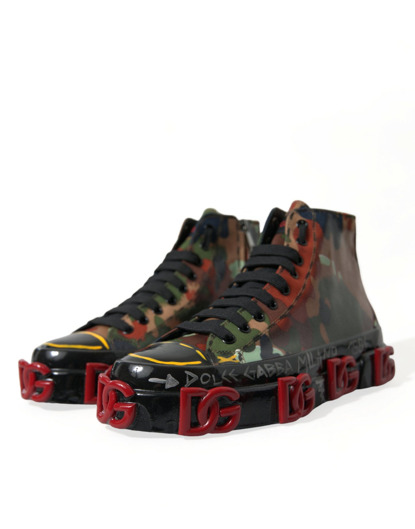 Dolce & Gabbana Multicolor High-Top Sneakers with Luxe Appeal Dolce & Gabbana