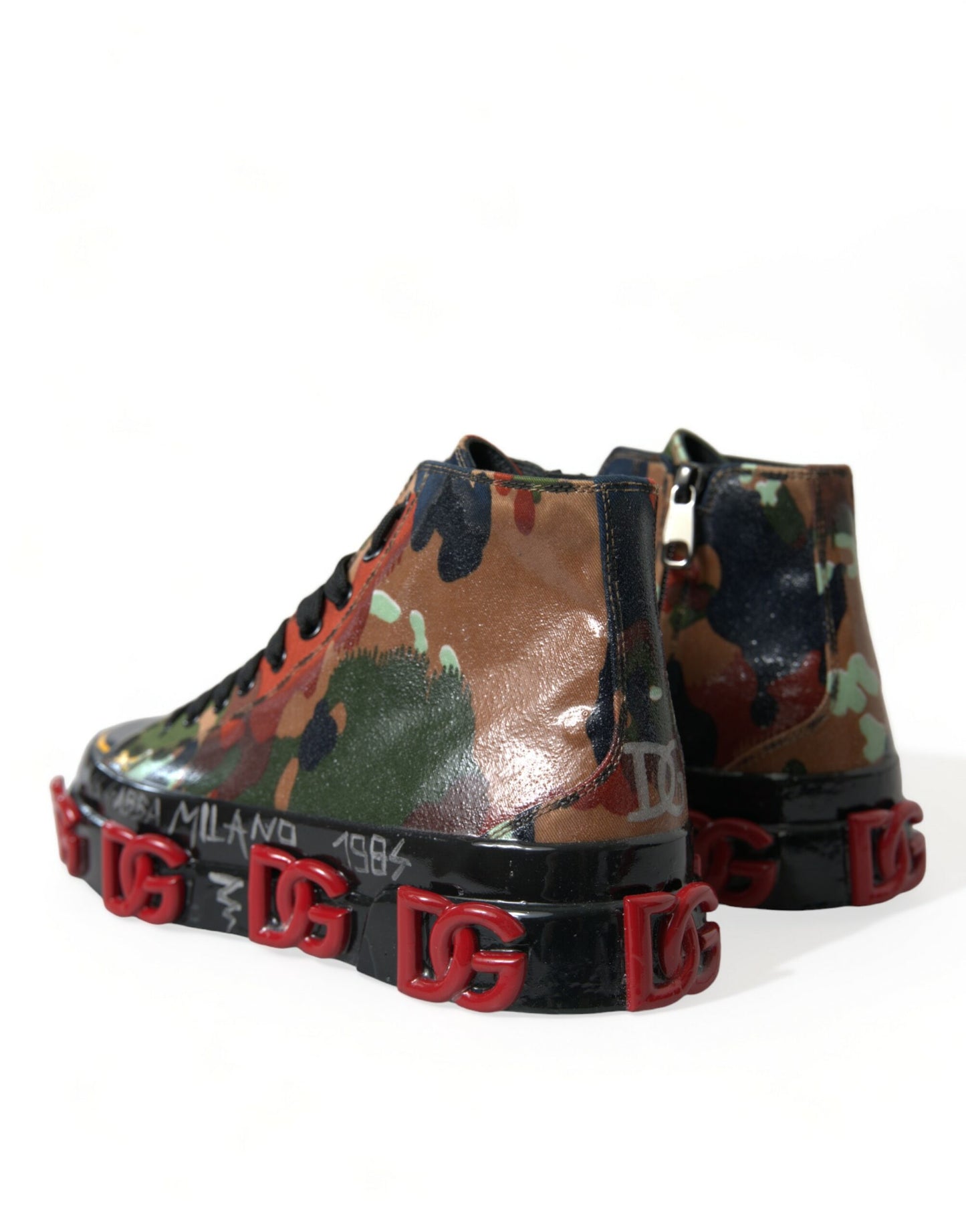 Dolce & Gabbana Multicolor High-Top Sneakers with Luxe Appeal Dolce & Gabbana