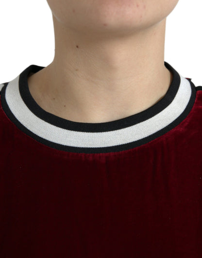 Dolce & Gabbana Elegant Burgundy Silk-Blend Sweater Dolce & Gabbana