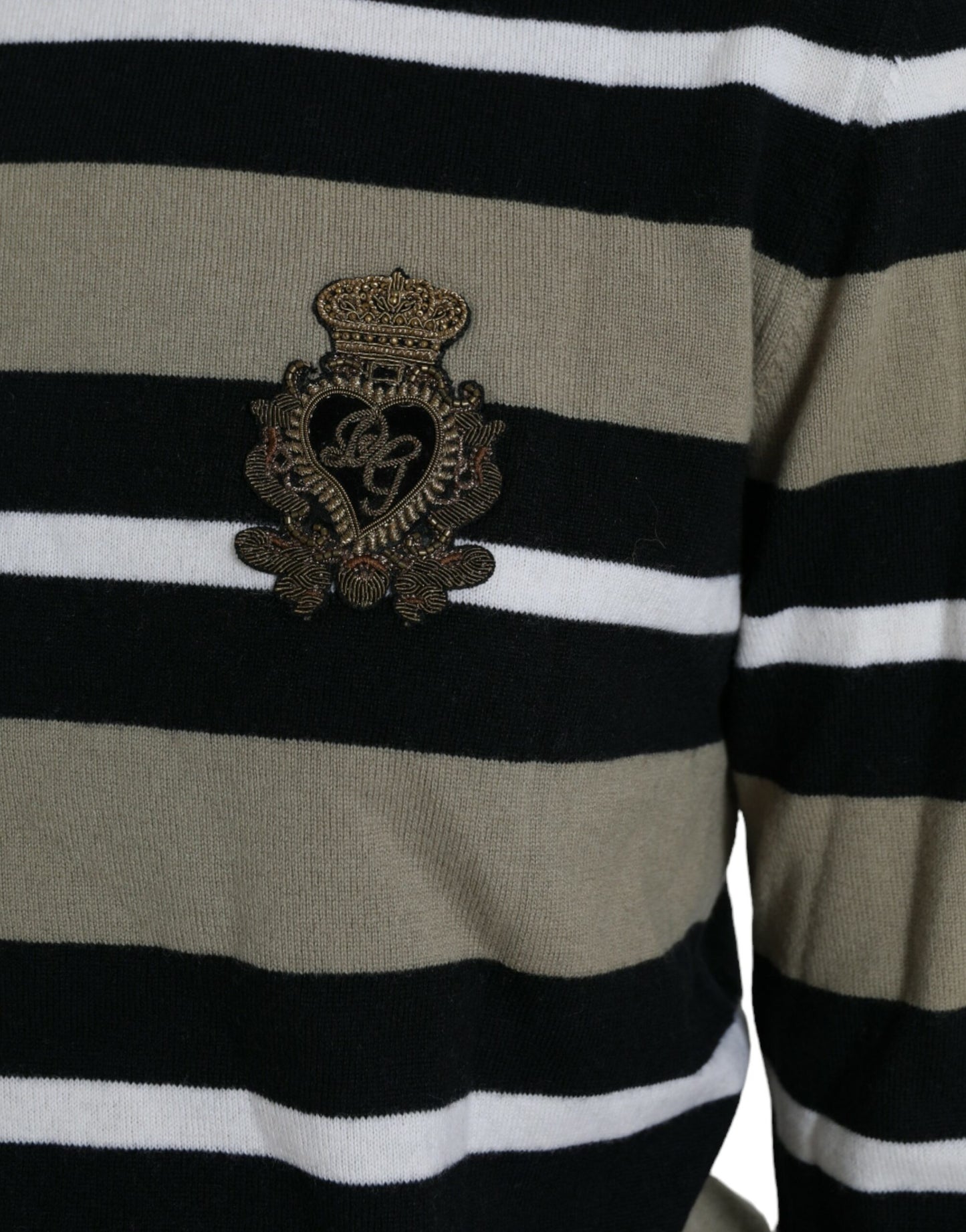 Dolce & Gabbana Elegant Striped Turtleneck Wool Sweater Dolce & Gabbana