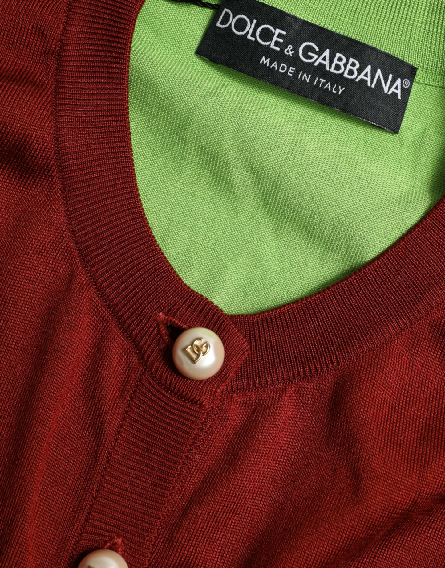 Dolce & Gabbana Elegant Silk Cardigan Sweater in Vibrant Tones Dolce & Gabbana