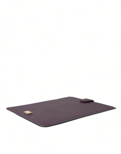 Dolce & Gabbana Elegant Leather Tablet Pouch in Rich Brown Dolce & Gabbana