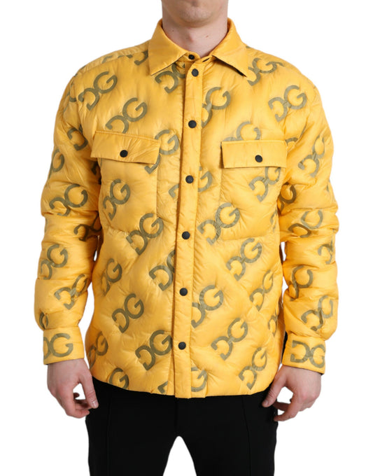 Dolce & Gabbana Elegant Yellow Padded Blouson Jacket Dolce & Gabbana