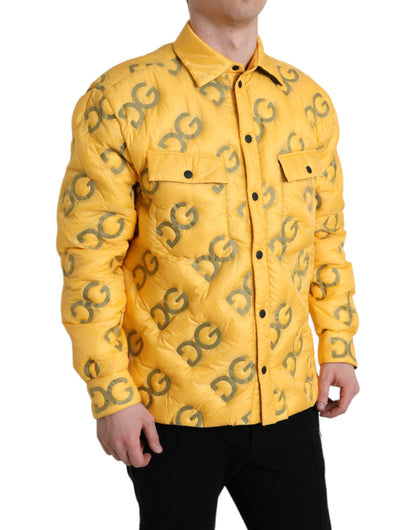 Dolce & Gabbana Elegant Yellow Padded Blouson Jacket Dolce & Gabbana