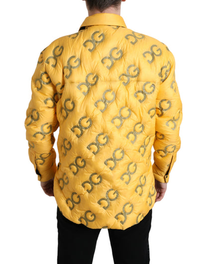 Dolce & Gabbana Elegant Yellow Padded Blouson Jacket Dolce & Gabbana