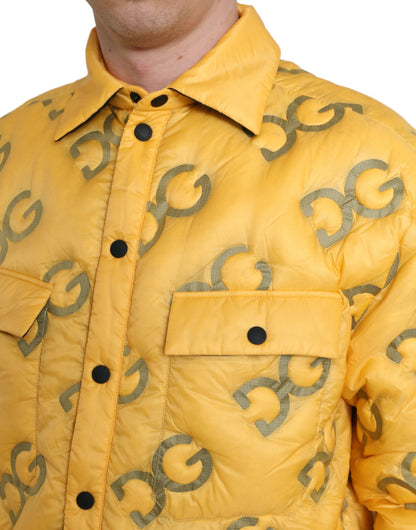 Dolce & Gabbana Elegant Yellow Padded Blouson Jacket Dolce & Gabbana