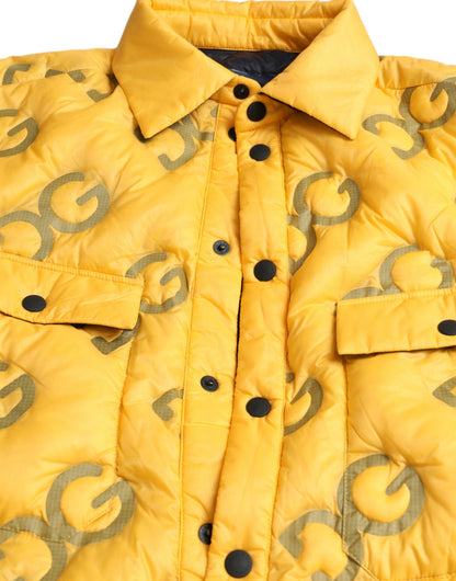 Dolce & Gabbana Elegant Yellow Padded Blouson Jacket Dolce & Gabbana