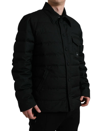 Dolce & Gabbana Elegant Black Padded Parka Jacket Dolce & Gabbana