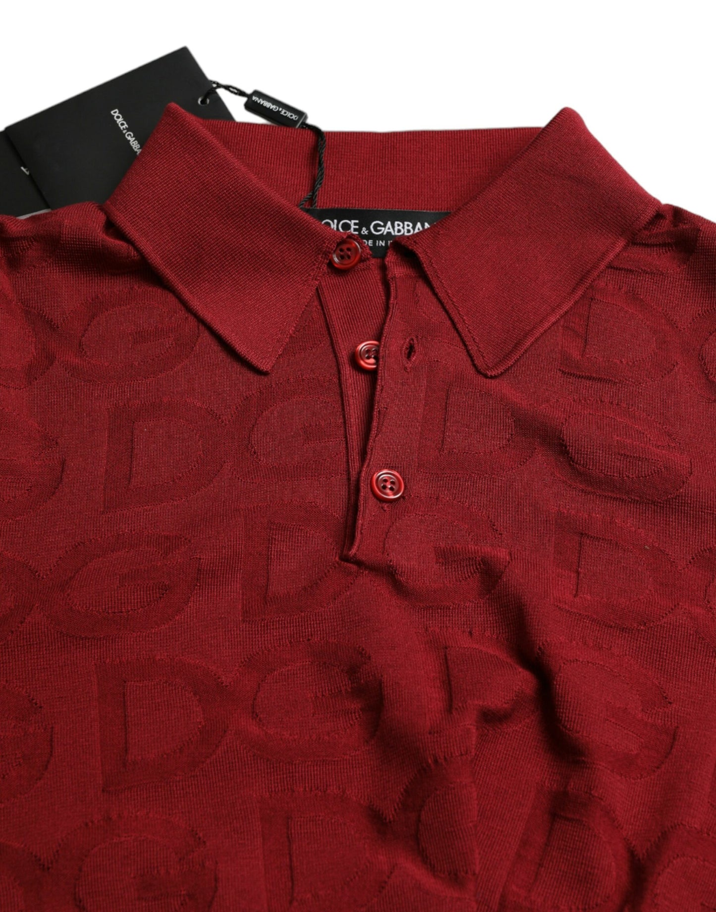 Dolce & Gabbana Elegant Silk Maroon Polo T-Shirt Dolce & Gabbana