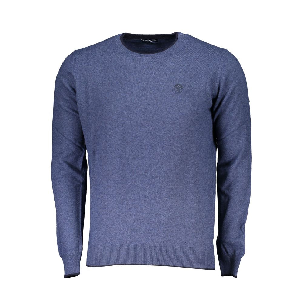 North Sails Blue Crew Neck Sweater with Embroidery Detail North Sails