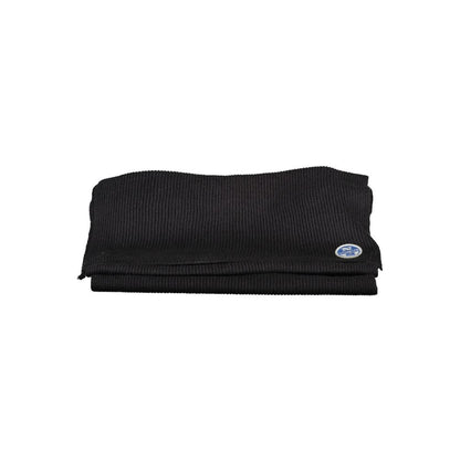 North Sails Eco-Conscious Black Wool-Blend Scarf North Sails