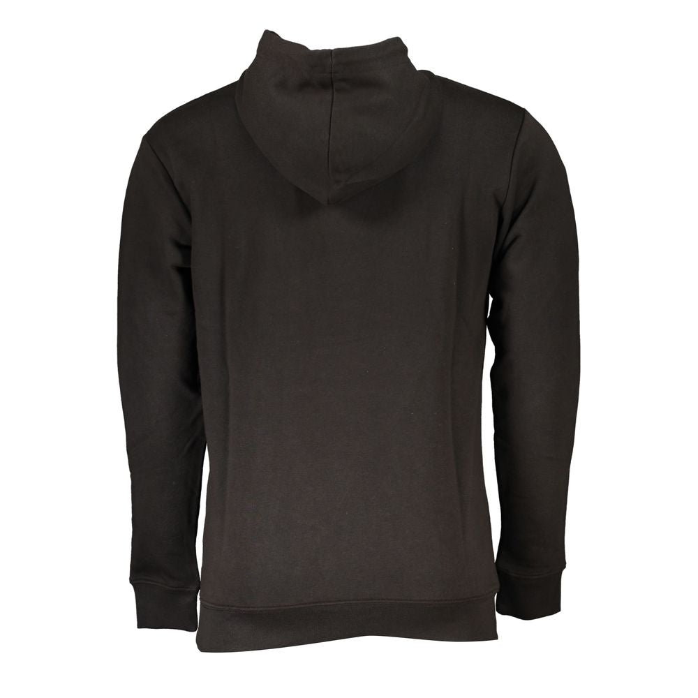 Cavalli Class Sleek Black Hooded Sweater with Logo Cavalli Class