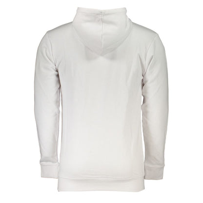 Cavalli Class White Brushed Logo Sweatshirt with Hood Cavalli Class